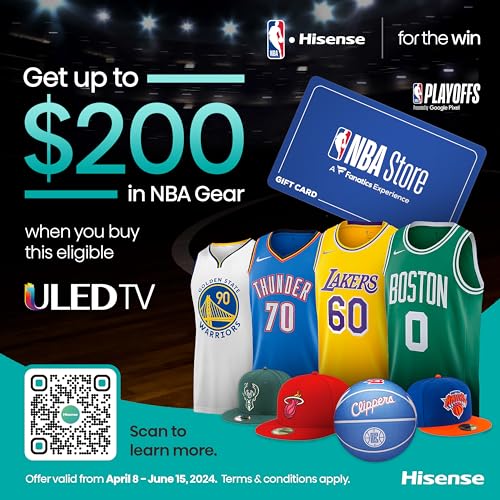 Hisense 50-Inch Class U6HF Series ULED 4K UHD Smart Fire TV (50U6HF) - QLED, 600-Nit Dolby Vision, HDR 10 plus, 240 Motion Rate, Voice Remote, Compatible with Alexa, Black