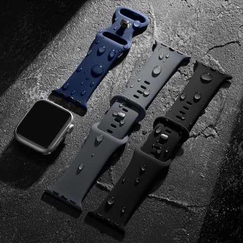 Maledan 5 Pack Sport Band Compatible with Apple Watch Bands 41mm 40mm 38mm 44mm 45mm 49mm 42mm Women Men, Soft Silicone Strap Replacement Bands for iWatch Ultra 2 Series 9 8 7 6 SE 5 4 3 Accessories