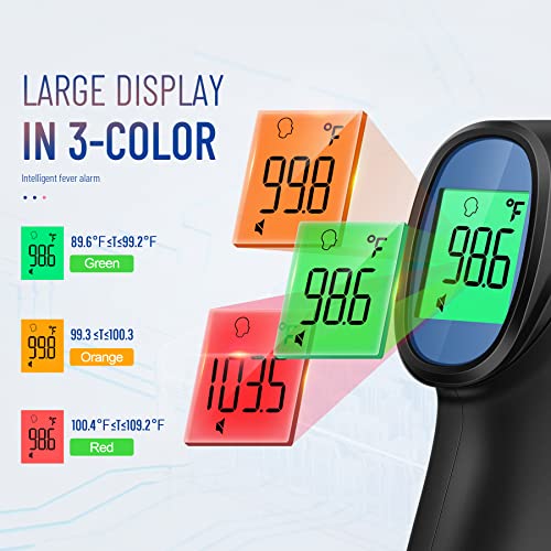 Forehead Thermometer for Adults and Kids, Digital Infrared Thermometer with Fever Alarm, FSA HSA Eligible, Fast Accurate Results, Easy to use