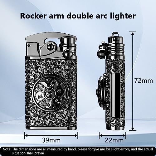 RSBYE Plasma Lighter USB Rechargeable Windproof Lighter Electric Lighter Flameless Dual Arc Lighter Electronic Cool Lighters for Candle, Incense Stick, Outdoor Camping(Black)