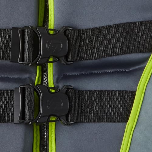Full Throttle Adult Rapid Dry Flex Back Life Jacket, Green, Medium