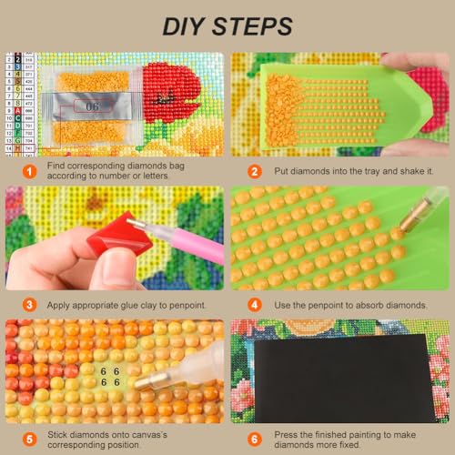 WSLWXSHM Diamond Painting Kits for Adults, Buddha Round Full Drill Diamond Art Kits, 5D DIY Paint with Diamonds Crafts for Home Wall Decoration Gifts 12×16Inch