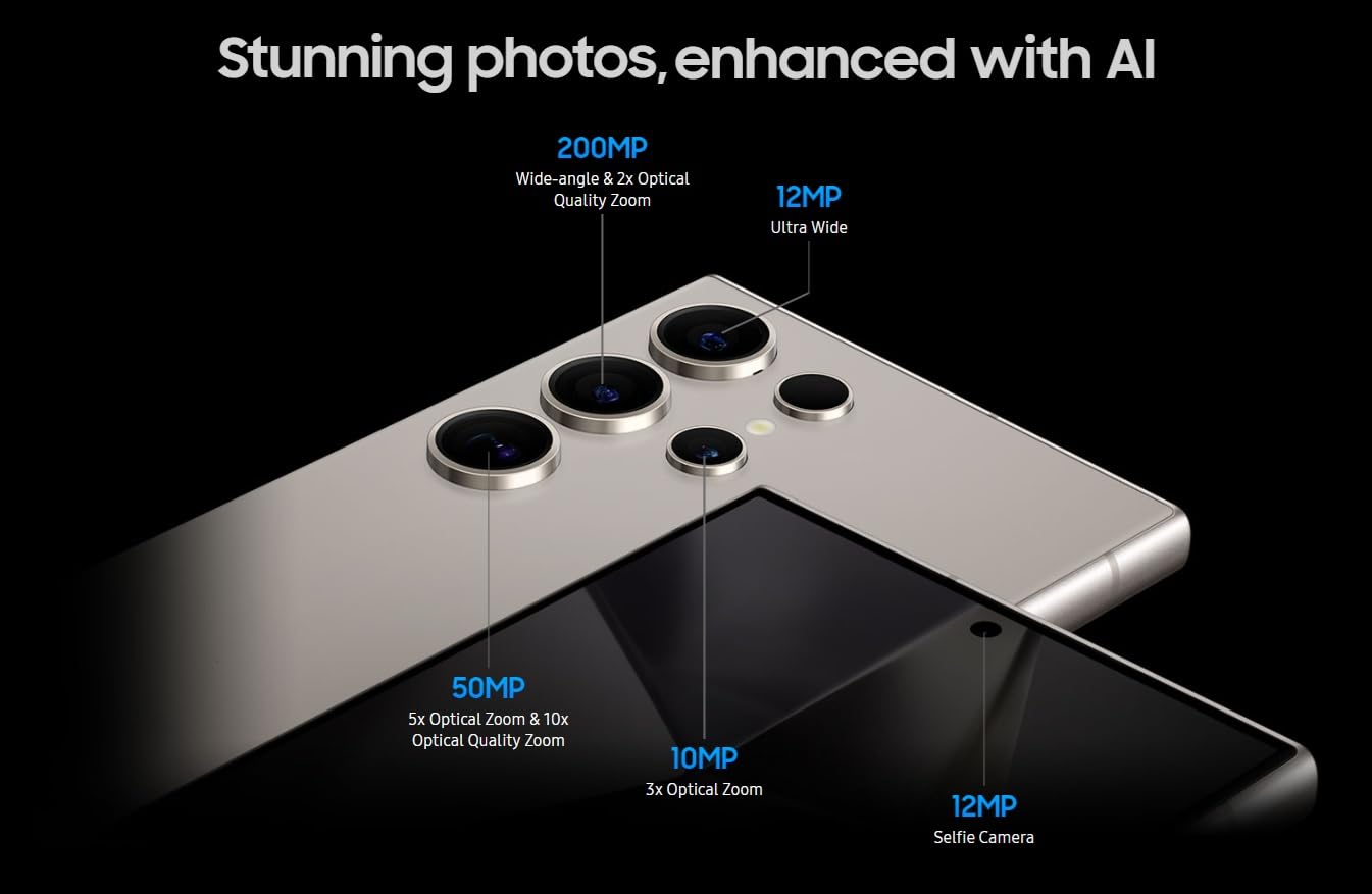 SAMSUNG Galaxy S24 Ultra 5G Factory Unlocked 256GB - Titanium Violet (Renewed)