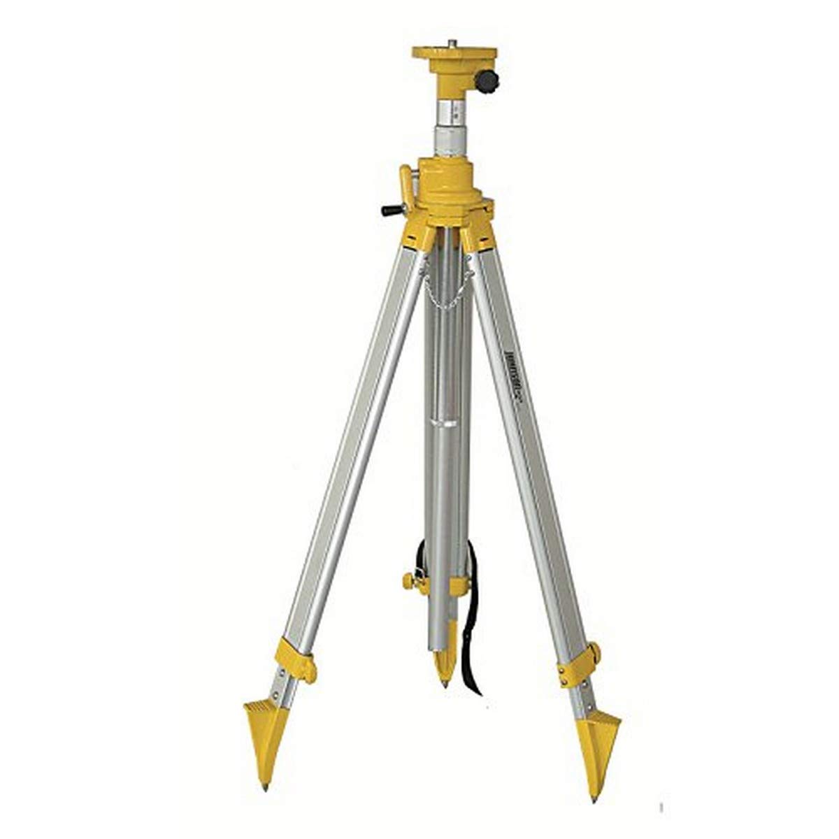Johnson Level & Tool 40-6330 Heavy Duty Elevating Tripod with 5/8" - 11 Thread, 4'-10' Working Height, Silver/Yellow, 1 Tripod, 48 Inch