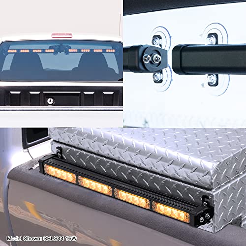 LAMPHUS SolarBlast 38" 32W Amber Green LED Traffic Advisor Light Bar with TA Controller Box - 12V Waterproof Emergency Safety Warning Lightbar Lights for Volunteer Firefighter Car Vehicle