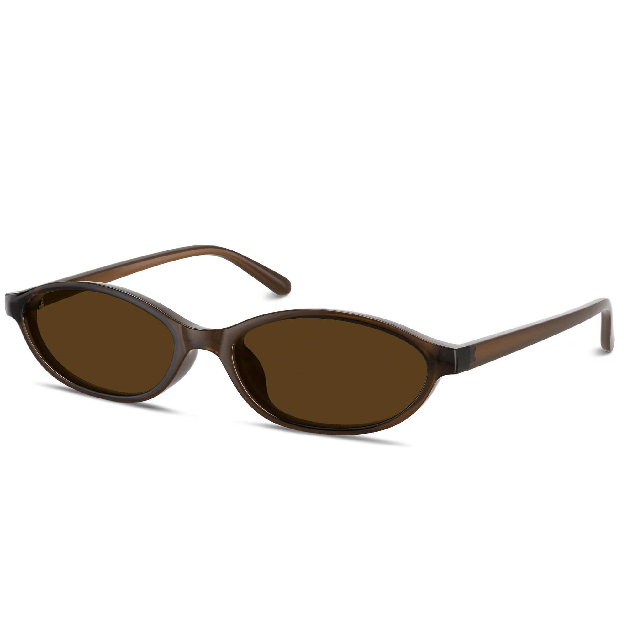 phikttu Sunglasses Womens Retro Oval Sunglasses for Women - Cat Eye 90s Glasses Y2K UV400 Lightweight Narrow Shades