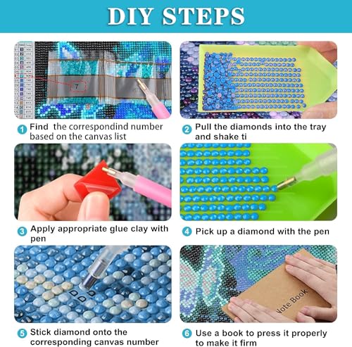 8 PCS Diamond Art Coasters-Flower Diamond Painting Coasters Kits with Holder,DIY Flowers Diamond Art Coasters Kit for Beginners Adults Art Craft Supplies Gift(Flower)