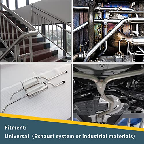 FGJQEFG 3 Inch Straight DIY Custom Mandrel Exhaust Pipe Tube Pipe, 35 Inch Length, 3'' OD Mandrel Straight Pipe, T304 Stainless Steel, Universal Fitment - 2PCS