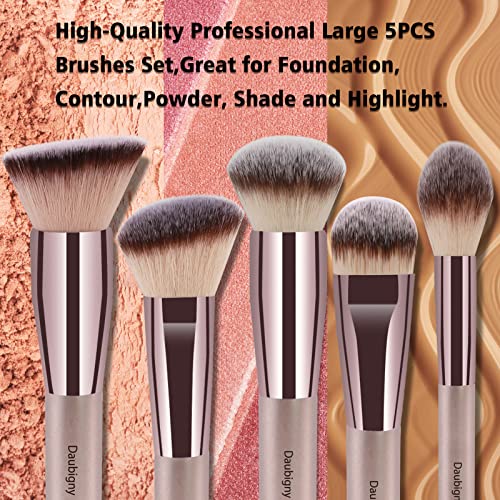 Makeup Brushes, Daubigny 16Pcs Premium Synthetic Makeup Brush Set with Professional Foundation Brushes Powder Concealers Eye shadows Blush Makeup Brush for Perfect Makeup (Black)