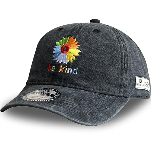 KUBILA Dog Dad Hats for Men Mom,Dog Dad Baseball Cap for Papa Grandpa,Washed Black