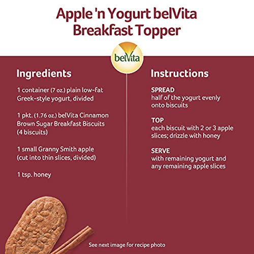 belVita Cinnamon Brown Sugar Breakfast Biscuits, 5 Packs (4 Biscuits Per Pack)