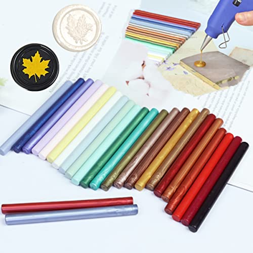 Black Wax Sealing Sticks for Wax Seal Stamp, ONWINPOR 8PCS Wax Seal Sticks for 0.43’’ Glue Gun, Great for Wedding Invitations, Wine Packages, Cards Envelopes, Gift Wrapping (Black)