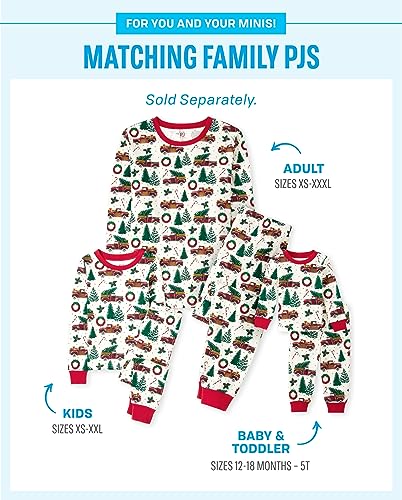 The Children's Place baby girls Family Matching Christmas Holiday Sets, Snug Fit 100% Cotton, Adult, Big Kid, Toddler, Pajama Set, Xmass Truck, 5T US