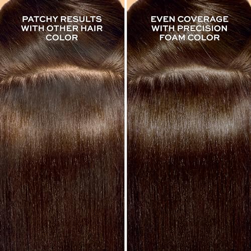 John Frieda Brown Permanent Precision Hair color, Foam Hair Kit, Brown Hair Dye, 5N Medium Natural Brown Hair Color, 1 Application