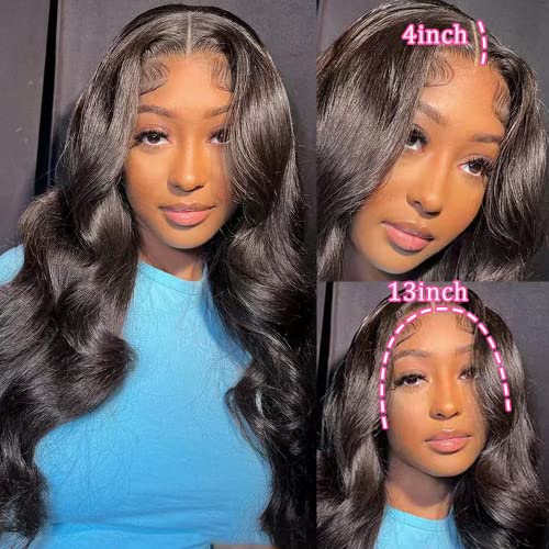YELHADU Ombre Lace Front Wig Human Hair 1B/30 Highlight HD Frontal Glueless Wigs Human Hair Colored Ombre Brown 180 Density 13x4 Body Wave Lace Front Wigs Human Hair Pre Plucked 22 Inch