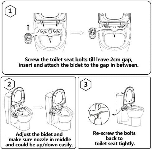 Apure Bidet A121 - Hot and Cold Water Bidet Attachment for Toilet - Dual nozzles of wash and women wash- Selfcleaning Toilet Bidets