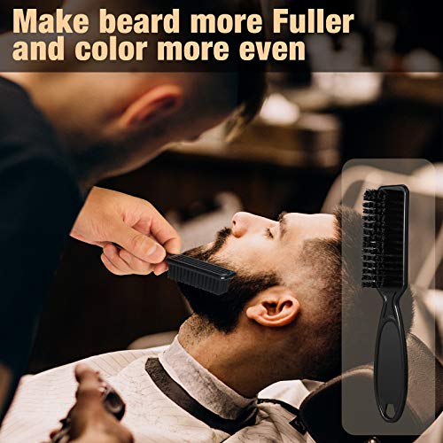 Beard Pencil Filler for man Water Proof Beard pen and beard brush Long Lasting Coverage Natural Finish, Male Mustache Repair Shape, Effective Enhance Facial Hair (BLACK)