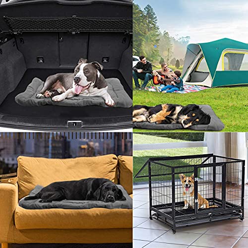 Senzkon Outdoor Dog Bed, 35”x24“ Portable Camping Travel Dog Bed, Soft, Comfortable, Waterproof, Non-Slip, Machine Washable Easy to Clean Pet Mat for Small, Medium and Large Dog and Cat.