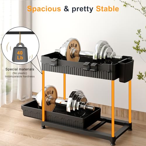 Sevenblue 2 Pack Under Sink Organizer, 2-Tier Multi-Use Pull Out Kitchen Bathroom Organizers and Storage, Cabinet Organizer with 2 Hanging Cups and Multi-type Hooks (Black)