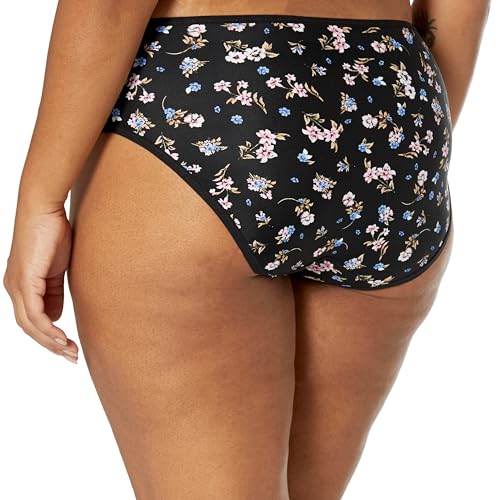 AVENUE Women's Plus Size Brief Micro HC PRT, Cobalt SPOT