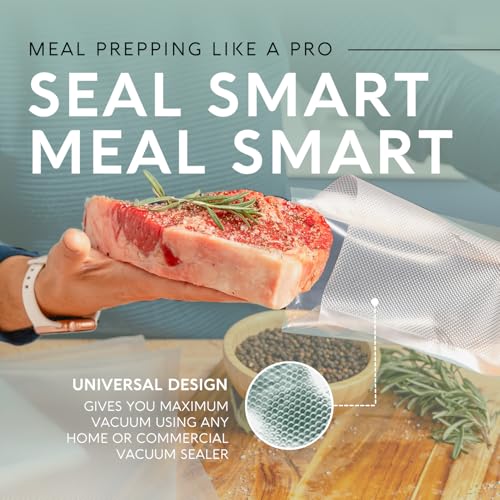 Avid Armor Vacuum Sealer Bags Pint Size, Vac Seal Bags for Food Storage, Meal Saver Freezer Vacuum Sealer Bags, Sous Vide Bags Vacuum Sealer, Non-BPA, 6 x 10 inches, Pack of 100
