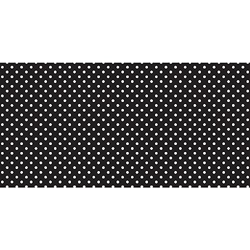 Fadeless Bulletin Board Paper, Fade-Resistant Paper for Classroom Decor, 48” x 50’, Classic Dots-Black & White, 1 Roll