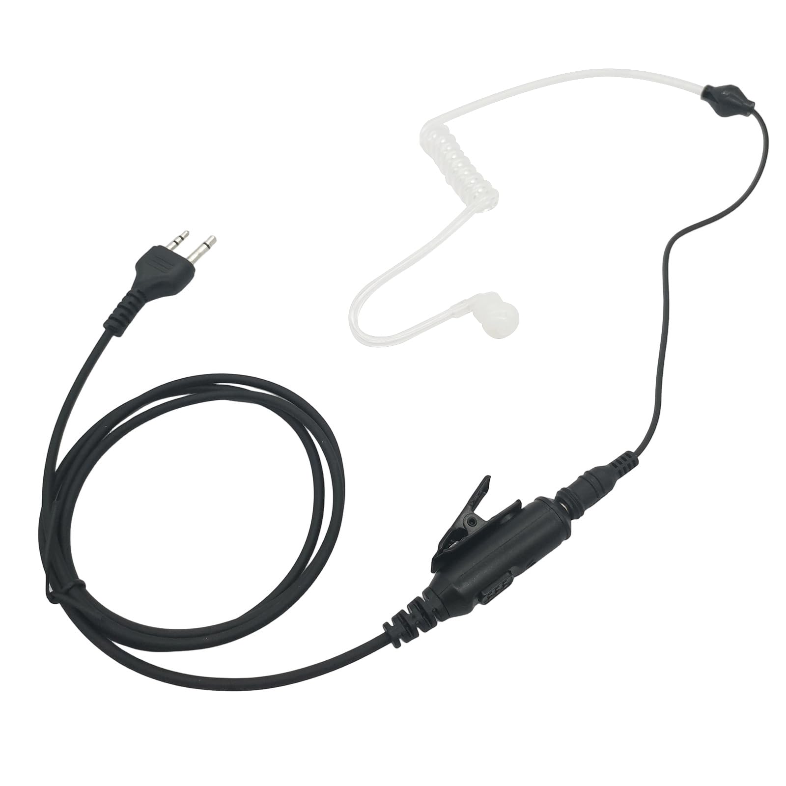 stdgove Radio Surveillance Earpiece Security Headset in Ear Piece 2 Pin Earphone Ptt Mic for Midland gxt x-tra xtra Talker gmrs gtx 1000 1000g 1050 gxt1000vp4 Walkie Talkies(to 3.5mm Earbuds)