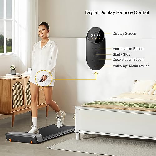 WalkingPad Folding Treadmill, Ultra Slim Foldable Treadmill Smart Fold Walking Pad Portable Safety Non Holder Gym and Running Device P1 Grey 0.5-3.75MPH