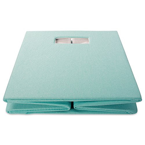DII Poly-Cube Storage Collection Hard Sided, Collapsible Solid, Large, Teal
