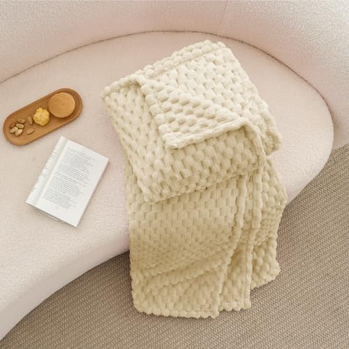 BEDELITE Fleece Blanket - 3D Jacquard Decorative Pink Throw Blankets for Couch & Bed, Soft and Cozy Warm Plush Fluffy Blanket All Seasons Suitable, 50x60Inches