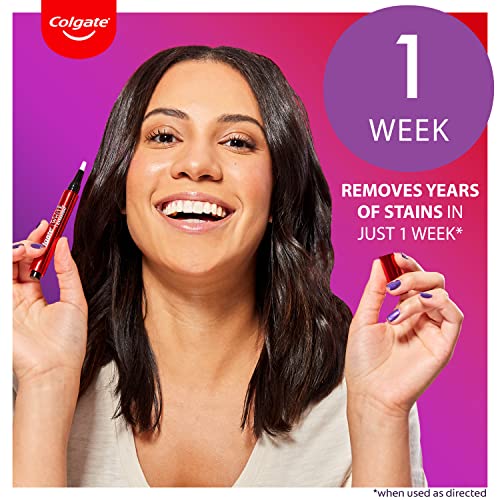 Colgate Optic White Overnight Teeth Whitening Pen, Enamel Safe and Vegan, Teeth Stain Remover to Whiten Teeth, Teeth Whitening for Sensitive Teeth, 35 Nightly Treatments Per Pen, 0.08 Oz,2 Pack