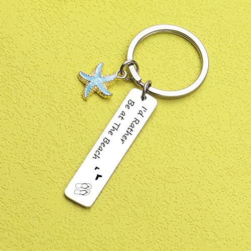 ORZOESD Beach Keyring Ocean Jewelry Sea Lover Gift Natural Gift Beach Lover Jewelry Sister Gift Daughter Gift, Standard