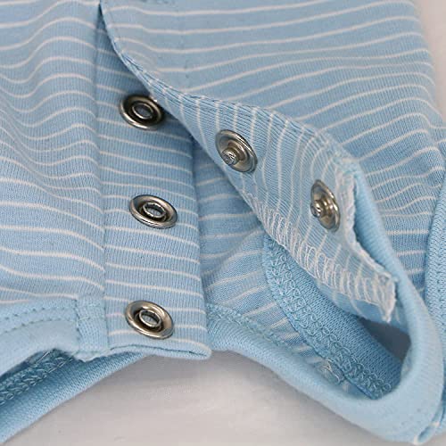 LOPHIPETS Girl Dog Shirts Pajamas for Small Teacup Dog Chihuahua Yorkie Puppy Cat Clothes-Cambridge Blue Strips/XXS