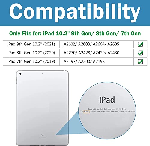ProCase for iPad 10.2 Case iPad 9th 8th 7th Generation Case, Hard Back Protective Cover iPad Case for iPad 10.2 Inch – Black