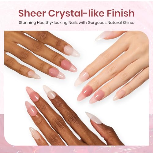 Beetles Jelly Gel Nail Polish Set 6 Colors Neutral Sheer Milky White Nude Pink Gel Polish Kit Translucent Soak off Uv Nail Gel Diy Manicure 2024 New Nail Trend Nail Polish Gift for Girls Women