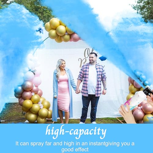 SRG Large Gender Reveal Fire Extinguisher Color Blaster | 2 Packs Baby Boy Blue Gender Reveal Extinguisher Smoke | Gender Reveal Decorations & Ideas | Long Lasting(Blue)