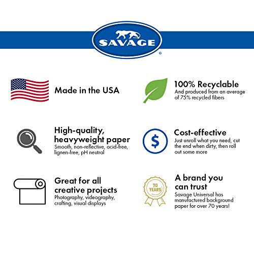 Savage Seamless Paper Photography Backdrop - Color #53 Pecan, Size 53 Inches Wide x 36 Feet Long, Backdrop for YouTube Videos, Streaming, Interviews and Portraits - Made in USA