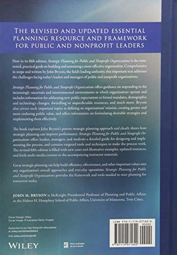 Strategic Planning for Public and Nonprofit Organizations: A Guide to Strengthening and Sustaining Organizational Achievement (Bryson on Strategic Planning)