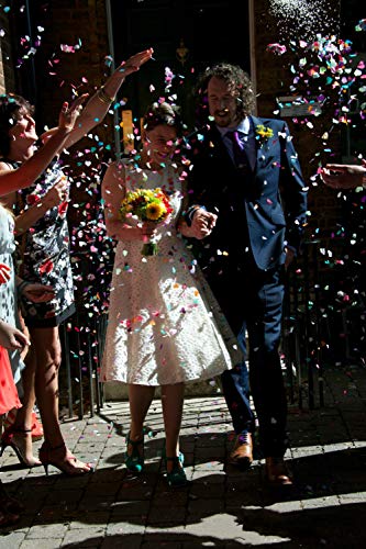 HIPIHOM 5000Pcs Multicolor Glitter Confetti Sequins for Wedding Birthday Party Christmas Table Decoration DIY Crafts, 0.6 inches, Heart