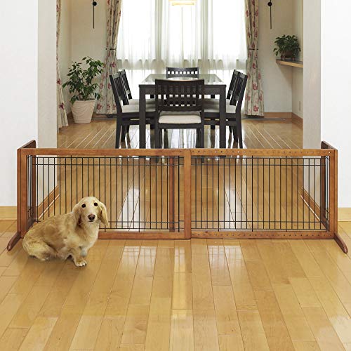 Richell 94135 Freestanding Pet Gate with Autumn Matte Finish, Small