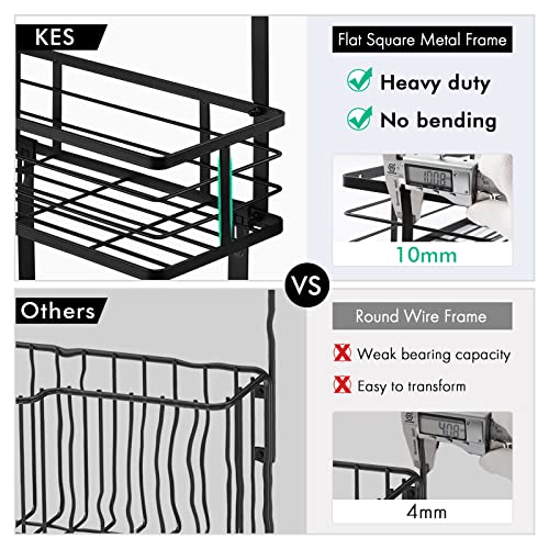 KES Over The Door Ironing Board Holder Door Mount T Shape Ironing Board Hanger Iron Holder Fit for 1 3/4 Doors Matte Black, HIR500B-BK