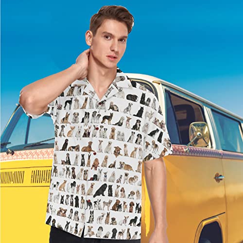 visesunny Hawaiian Shirt for Men Vintage Wildflower Sunflower Black Pattern Short Sleeve Beach Summer Casual Button Down Aloha Shirt Quick Dry