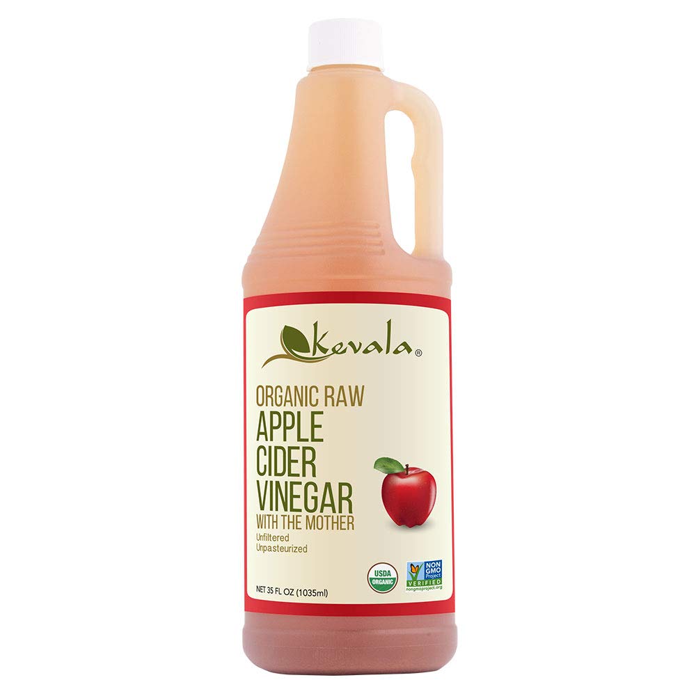 Kevala Organic Raw Apple Cider Vinegar – With Mother, Organic Apples, Salad Dressing, Non-GMO, Kosher, Fresh Apples, Unfiltered, Gluten Free, 35 oz
