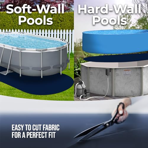 Shop Square 10-Foot-by-15-Foot Oval Pool Liner Pad for Above Ground Pools - Under Pool Padding, Above Ground Pool Pad Oval, Puncture Protection, Extend Liner Life, Durable Geotextile Material