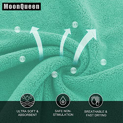 MOONQUEEN Ultra Soft Premium Washcloths Set - 12 x 12 inches - 24 Pack - Quick Drying - Highly Absorbent Coral Velvet Bathroom Wash Clothes - Use as Bath, Spa, Facial, Fingertip Towel (Purple)