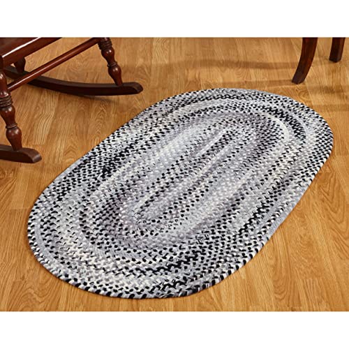 Better Trends Ombre Braided Area Rug, 20" x 30" Oval, Reversible and Durable, 100% Soft Cotton Chenille, Ideal for Kitchen, Living Room, Ergonomic Comfort Standing Braided Mat - Beige