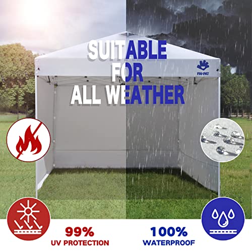 Fanpat Instant Canopy Tent Sidewalls for 10x10 Pop Up Canopy Waterproof, 99% UV Protection, 3 Piece Sidewalls, Orange(3PCS Sidewall Only, Canopy Tent NOT Included)