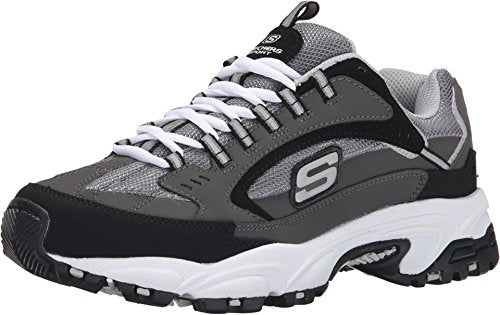 Skechers Men's Stamina Ss, Charcoal Cutback, 9.5 2E US