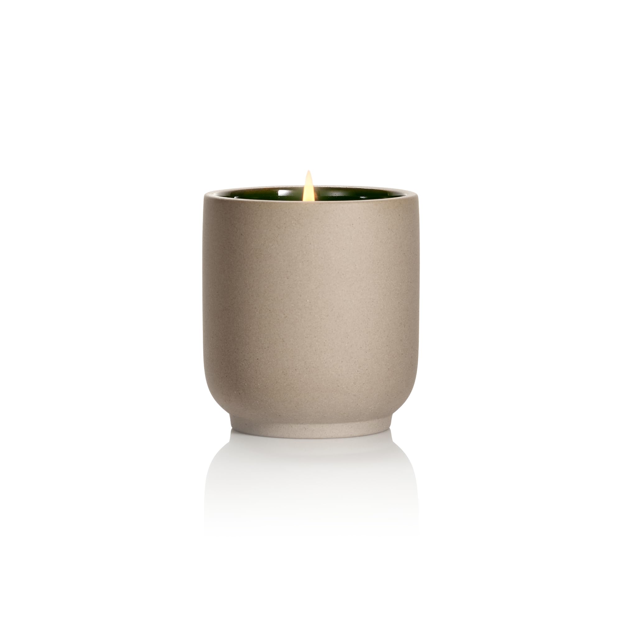 Homecourt Luxury Scented Candle, Steeped Rose Scent, 60-Hour Burn Time, Soy Wax Blend, Organic Candle Wicks for Candle Making - Reusable Ceramic Vessel, 8 Oz