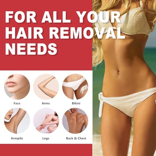 5 lb Wax Beads for Hair Removal, Salon-Quality Refill Bulk Waxing Bead for Bikini, Legs, Armpits, Body, Face, Sensitive Skin Coarse and Fine Hair, At-Home or Professional Use, Christmas Red